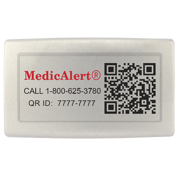 QR Code Stainless Steel Medical ID Slide, Silver, large image number 2